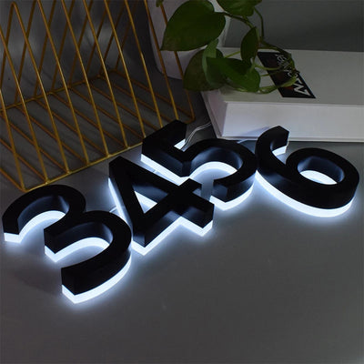 Placa de Números Luminosos en Acero Inoxidable para Puerta - Image 19