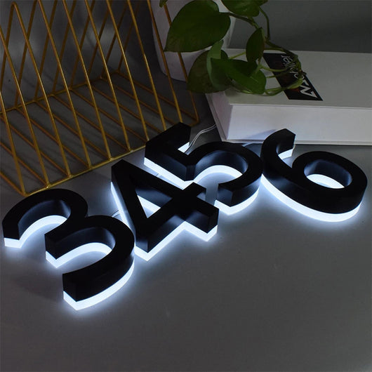 Placa de Números Luminosos en Acero Inoxidable para Puerta - Image 19