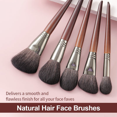 Set de Brochas de Maquillaje Natural Pelo de Cabra para Sombras - Image 21