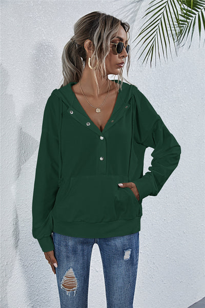 Sudadera Holgada con Bolsillos de Botón y Cordón - Image 5
