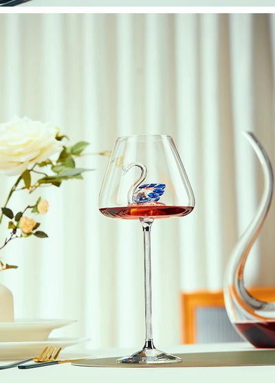 Copa de Vino Tinto Cisne Transparente Estilo Minimalista - Image 14