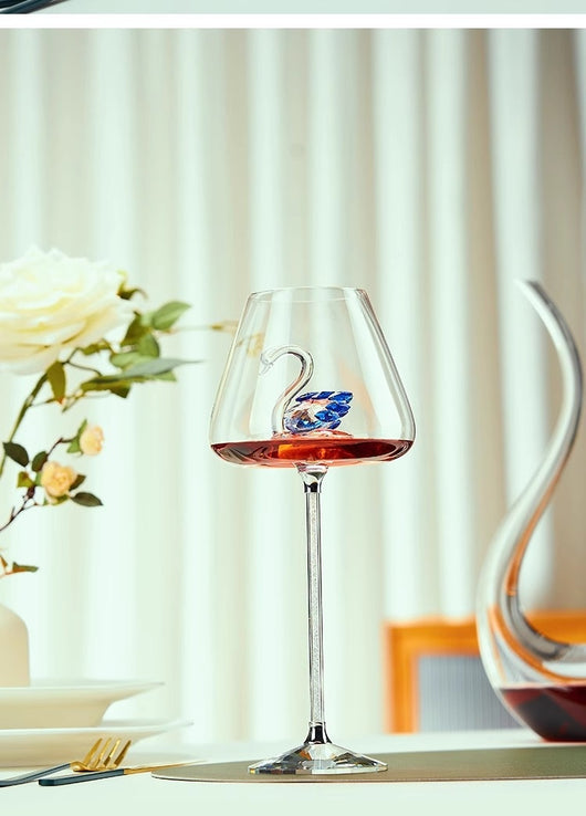 Copa de Vino Tinto Cisne Transparente Estilo Minimalista - Image 14