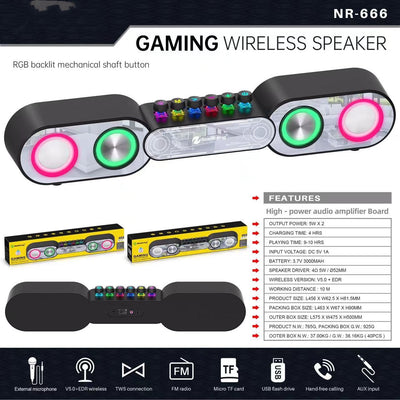 Parlante Bluetooth RGB Luminoso para Gaming - Image 7