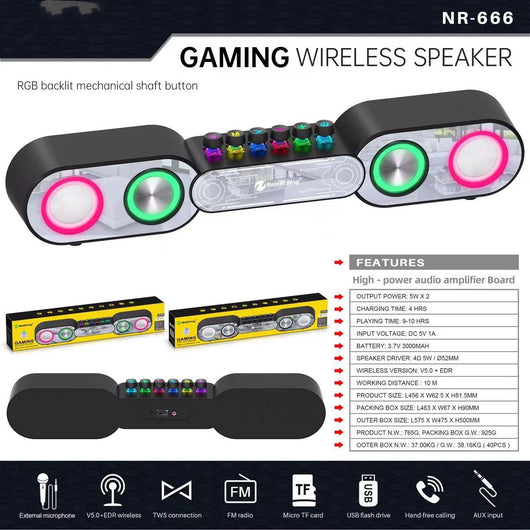 Parlante Bluetooth RGB Luminoso para Gaming - Image 7
