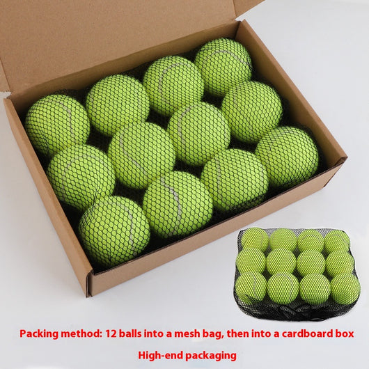 Pink rubber pet tennis ball, bite-resistant, for dogs to play fetch and chew. - Image 19