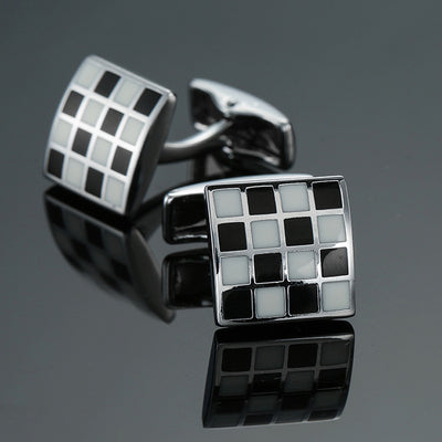 Gemelos Vintage con Patrón Esmaltado - Colección Cube Artesanal - Image 11