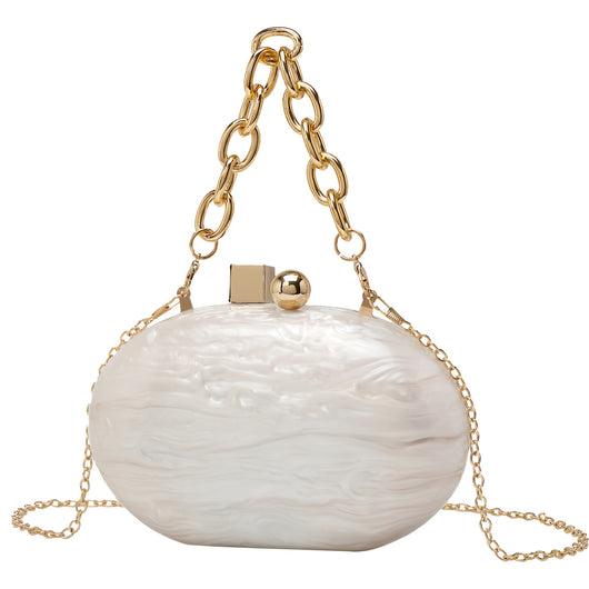 Bolso Bandolera de Cadena Acrílica Ovalada - Image 7