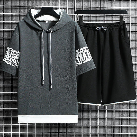 Sudadera Holgada Manga Corta con Capucha para Adolescentes - Image 2
