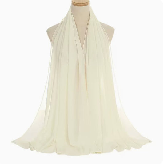Pañuelo Rectangular de Chiffón Perla para Mujer - Colores Sólidos - Image 19