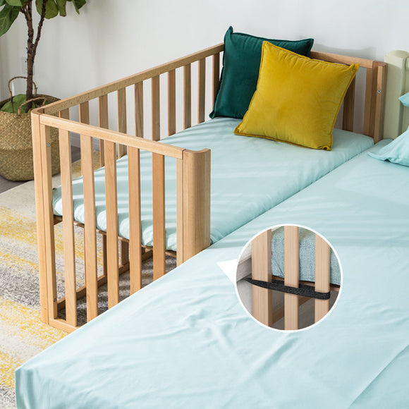Cuna Convertible de Madera de Haya Maciza con Múltiples Funciones