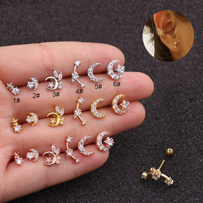 Aretes de Acero Inoxidable con Doble Cabeza - Image 3