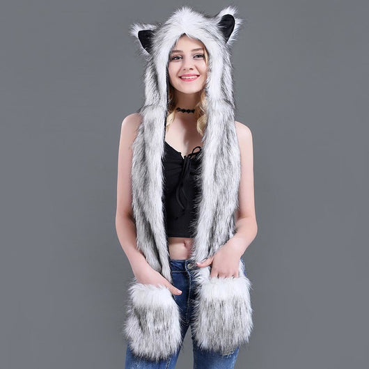 Conjunto Infantil 3 en 1: Gorro, Bufanda y Guantes con Diseño Animal de Peluche - Image 6