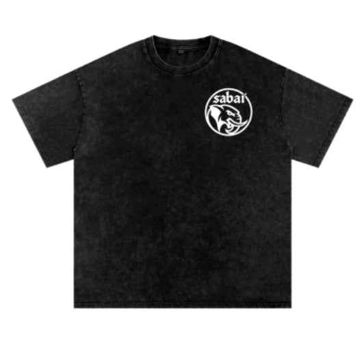 Camiseta Vintage Lavada con Estampado Gráfico Personalizado Unisex