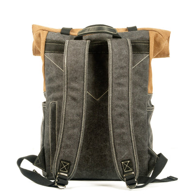 Mochila de Viaje Retro Británica Gran Capacidad Lona Resistente - Image 11