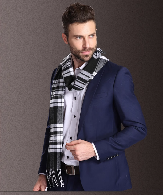Bufanda Escocesa para Hombre Invierno Cálida Estilo Europa - Image 45