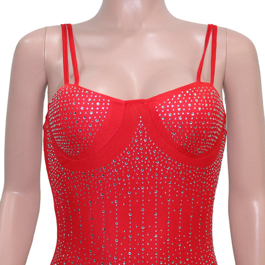 Jumpsuit Elegante de Malla Transparente con Strass y Tirantes - Image 11