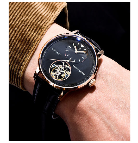 Reloj Automático Tourbillon de Lujo para Hombre con Esfera Luminosa - Image 12