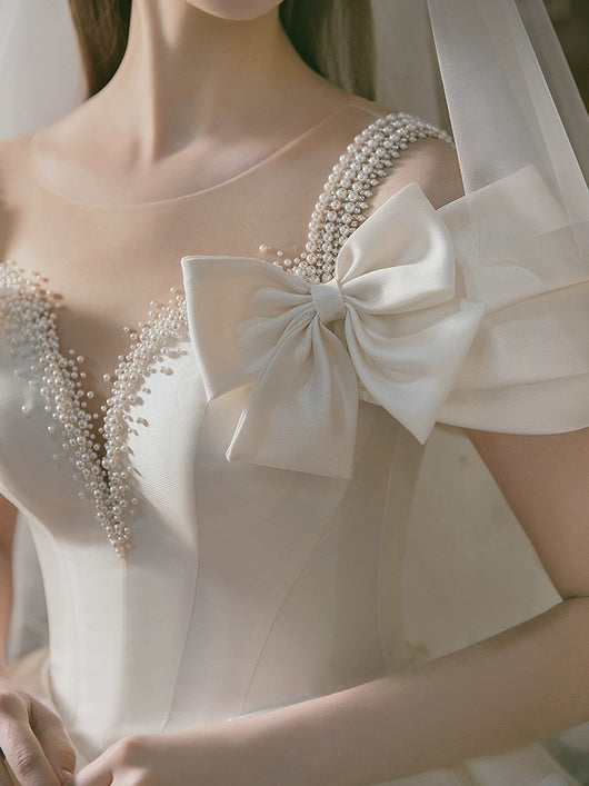 Vestido de Novia Vintage en Satén Elegante - Image 3