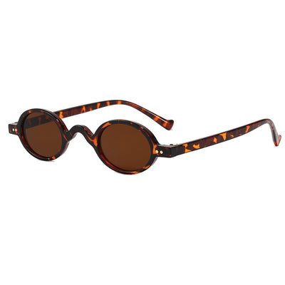 Red small frame round glasses with clear lenses, featuring a retro or steampunk style. - Image 6
