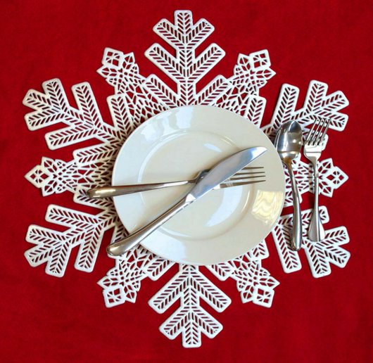 Tapete de Cocina Navideño Copos de Nieve - Image 5