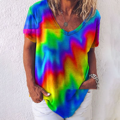 Playera Oversize Tie-Dye Arcoíris para Talla Plus - Image 12
