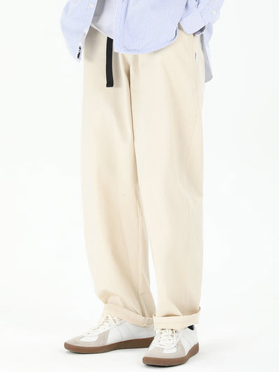 Pantalones Rectos Clásicos para Hombre con Cinturón Integrado - Image 6