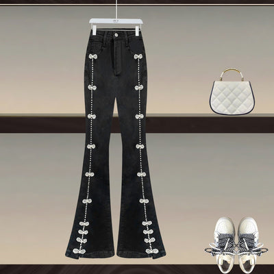 Jeans Negros Talle Alto Ajustados para Mujer - Image 8