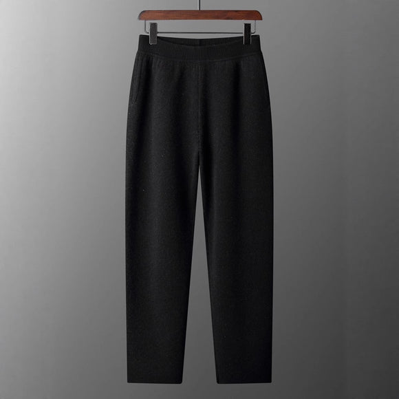 Pantalones de Cachemira Gruesa Talle Alto para Hombre