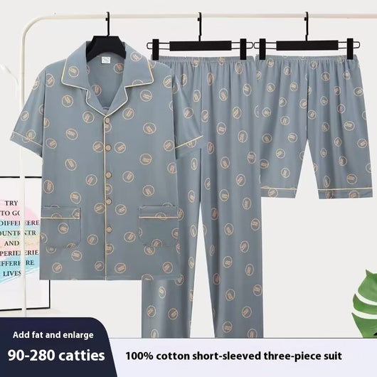 Pijama de Tres Piezas Manga Corta para Hombre - Image 4