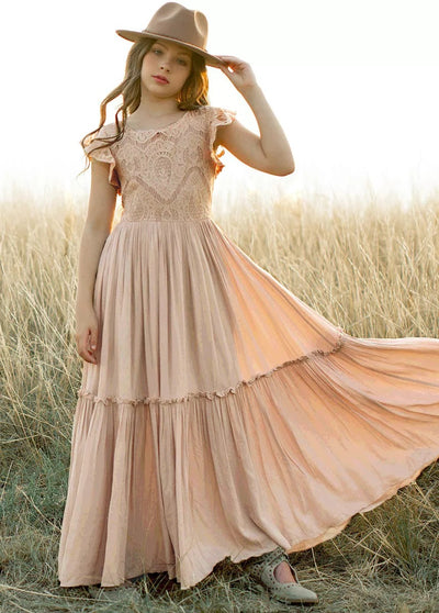 Vestido de Encaje Elegante para Niñas - Diseño Formal para Bodas y Eventos - Image 3