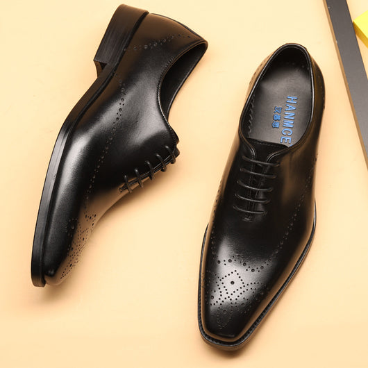 Zapatos de Cuero Brock Tallados para Hombre - Elegancia Ejecutiva Puntiaguda - Image 5