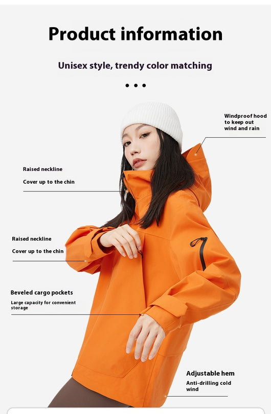 Chaqueta de Montaña Hard Shell Impermeable Transpirable para Alpinismo - Image 9