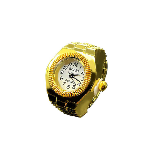 Reloj Anillo de Moda Creativo para Hombre y Mujer