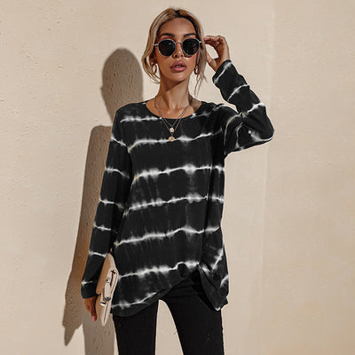 Playera Mujer Cuello Redondo con Estampado de Rayas - Image 15