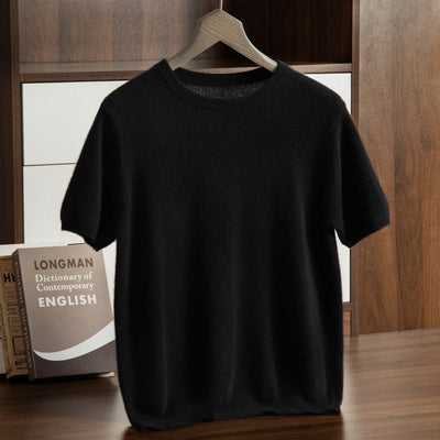 Suéter de Cachemira para Hombre Cuello Redondo Manga Corta - Image 10