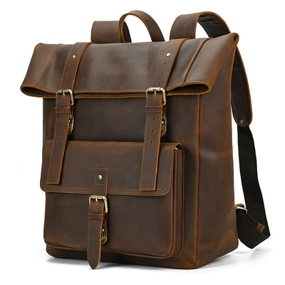 Mochila Ejecutiva de Cuero Genuino Retro - Capacidad Grande para Laptop 15 pulgadas - Image 14