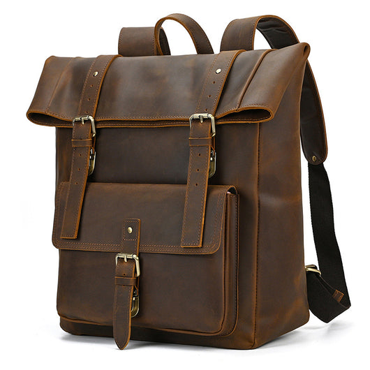 Mochila Ejecutiva de Cuero Genuino Retro - Capacidad Grande para Laptop 15 pulgadas - Image 14