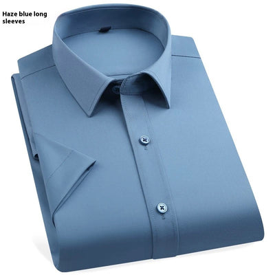 Camisa Elástica de Talla Grande para Hombre de Manga Larga - Image 16