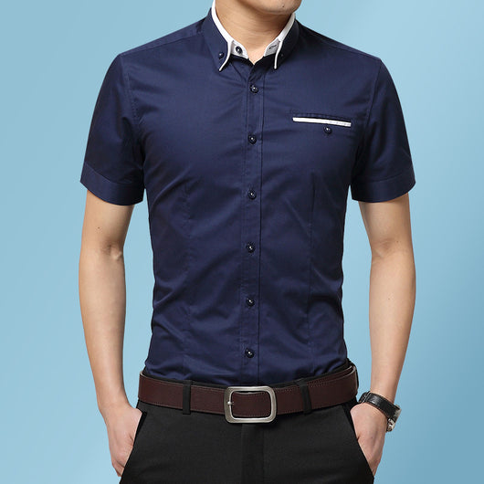 Camisa Clásica de Manga Corta para Hombre - Image 7
