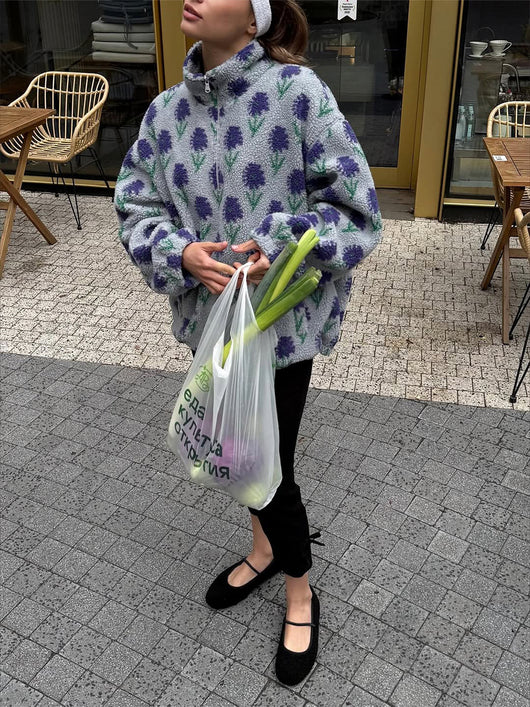 Sudadera con Capucha y Cierre Medio de Felpa Jacquard - Image 29