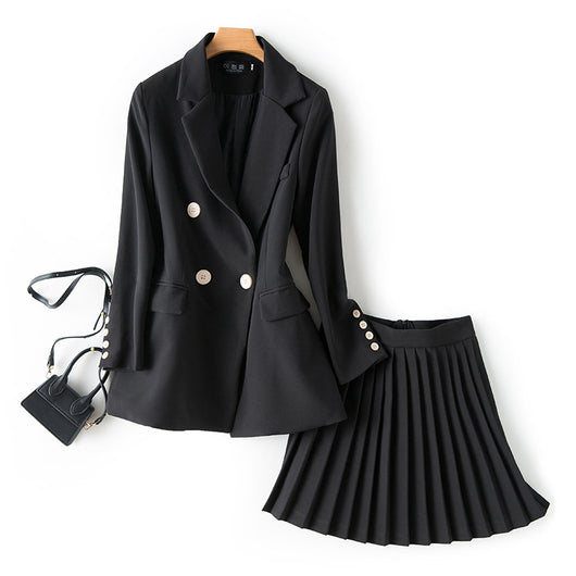 Conjunto Falda Plisada Cortavientos Dos Piezas