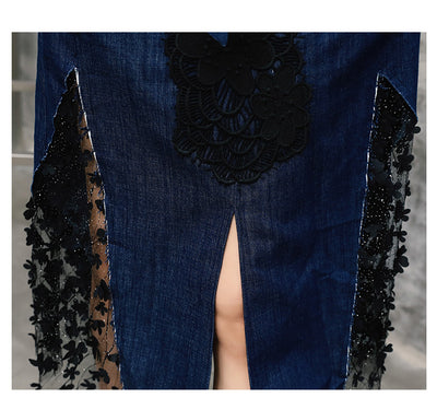 Vestido Denim Estilo Occidental con Tirantes - Conjunto Dos Piezas para Verano - Image 17