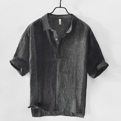 Camisa de Lino para Hombre Manga Corta - Image 11