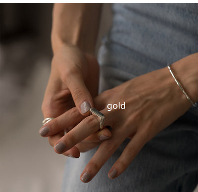 Anillo de Perla Geométrico Minimalista para Mujer - Image 8