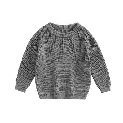 Suéter Casual de Cuello Redondo para Niñas - Colores Sólidos - Image 12