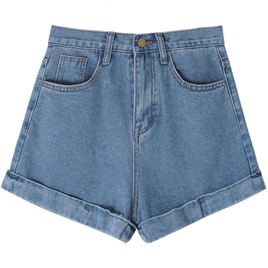Shorts de Mezclilla Cintura Alta con Diseño Exclusivo para Mujer - Image 2