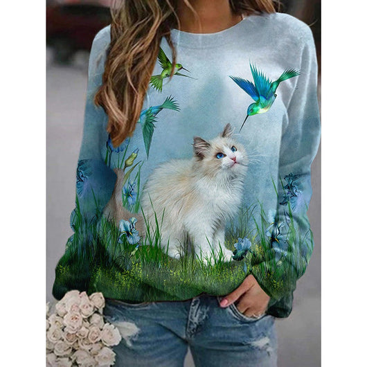 Playera Casual Estampada con Dibujos Animados para Mujer - Image 7