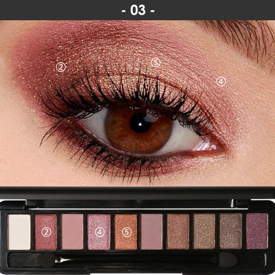 Paleta de Sombras de Ojos 10 Colores - Maquillaje Profesional - Image 7