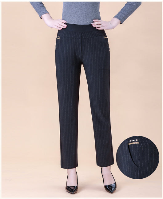 Pantalones Negros Talla Grande para Mujer con Cintura Ajustada y Corte Recto - Image 20