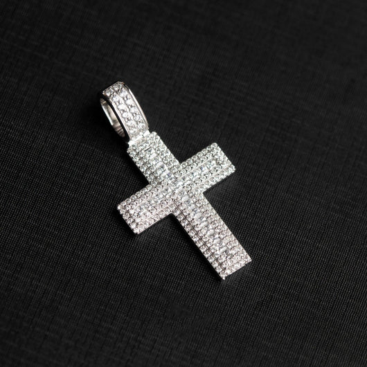 Collar Colgante Mosaico Cuadrado Cruz Princesa Plata 925 - Image 10